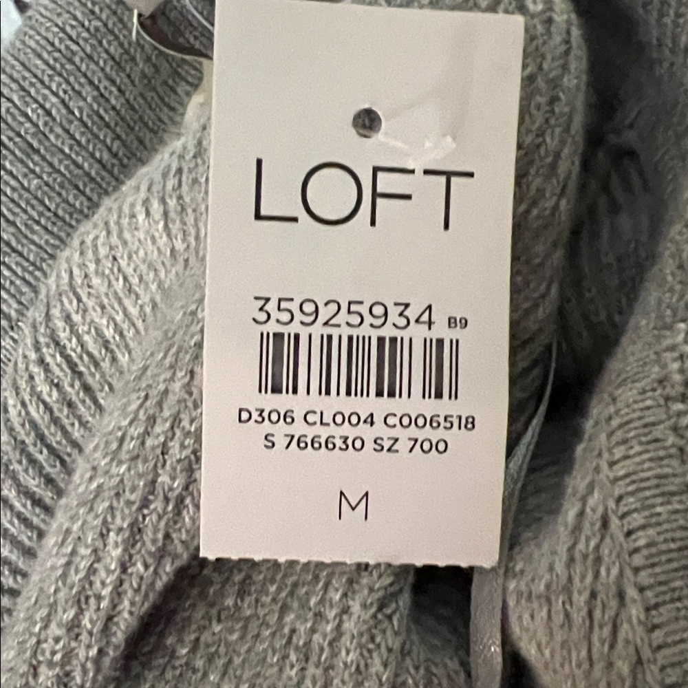 Loft Gray Open Front Cardigan - Picture 2 of 2